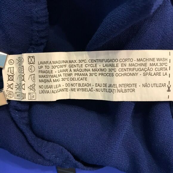 Zara Basic Blue Sleeveless Open Knit Shoulders Top Blouse Size Small S Womens - Picture 8 of 8